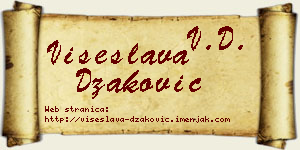 Višeslava Džaković vizit kartica